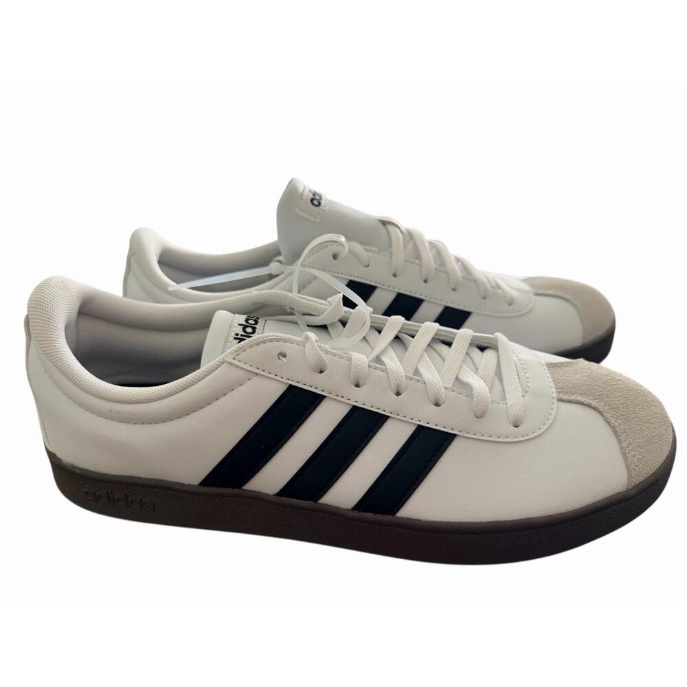 Adidas VL Court Base Cloud White Core Black Grey ID3711 Men's Size 9 NWOB - Picture 2 of 10